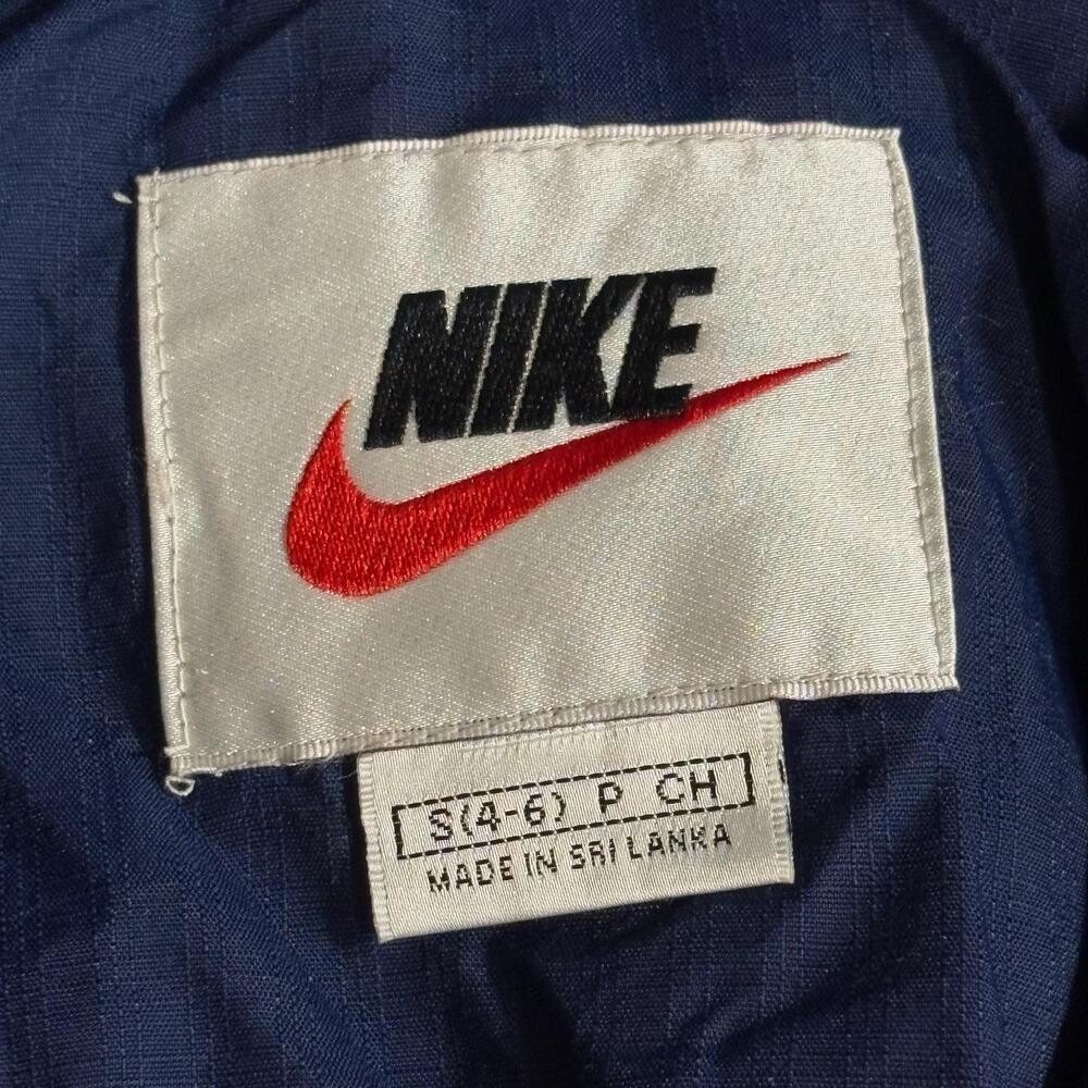 Nike Jacket Womens Blue Full Zip Windbreaker Mesh Lined Yellow Piping NOS Y2K - Picture 5 of 16
